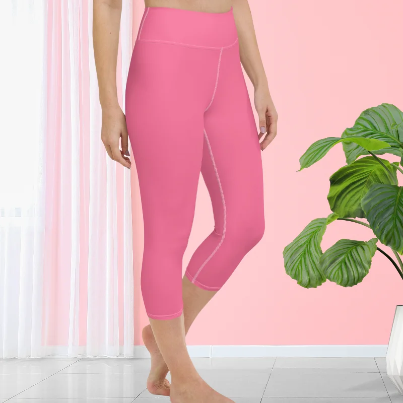 Bubble Gum Bliss High-Waisted Yoga Capri Leggings for Comfort & Style, lioness-love Comfortable Lounge Leggings Bubble Gum Bliss High-Waisted Yoga Capri Leggings for Comfort & Style, lioness-love Comfortable Lounge Leggings