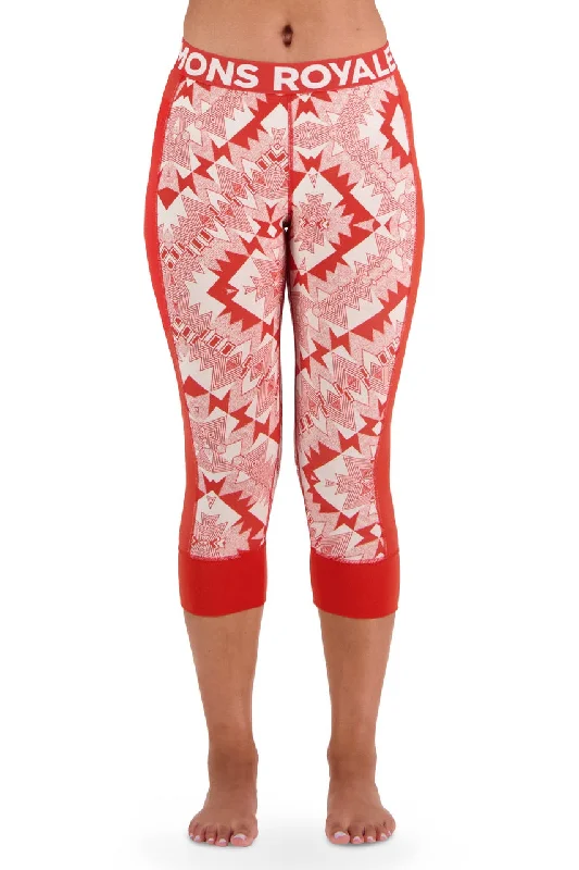 Mons Royale Cascade Legging 3/4 Thermals Womens Retro Red Nordtek Cozy Oversized Leggings Mons Royale Cascade Legging 3/4 Thermals Womens Retro Red Nordtek Cozy Oversized Leggings