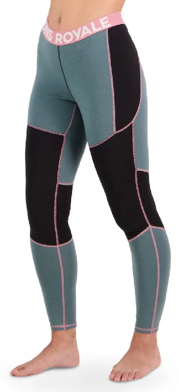 Mons Royale Olympus Legging Thermals Womens Burnt Sage / Black Fashionable Stretchy Fit Leggings Mons Royale Olympus Legging Thermals Womens Burnt Sage / Black Fashionable Stretchy Fit Leggings