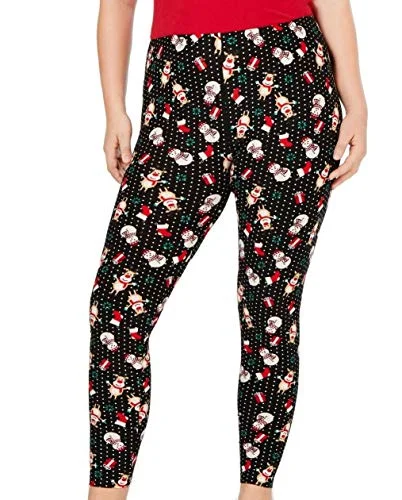 Planet Gold | Holiday-Print Leggings | Black Dots | 1X Elegant Animal Print Leggings Planet Gold | Holiday-Print Leggings | Black Dots | 1X Elegant Animal Print Leggings