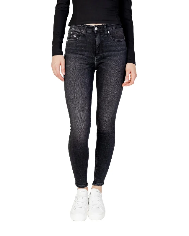 Calvin Klein Jeans Women's High Rise Skinny Jeans Black Trendy Patchwork Denim Jeans Calvin Klein Jeans Women's High Rise Skinny Jeans Black Trendy Patchwork Denim Jeans