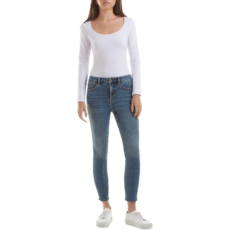 Jen7 by 7 for All Mankind Womens Plus Whiskered Front Zipper Hem Skinny Jeans Trendy Skinny High-Waist Jeans Jen7 by 7 for All Mankind Womens Plus Whiskered Front Zipper Hem Skinny Jeans Trendy Skinny High-Waist Jeans
