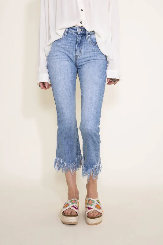 KanCan Arla High Rise Cropped Fray Hem Bootcut Jeans for Women | KC9354M Chic Ripped Jeans KanCan Arla High Rise Cropped Fray Hem Bootcut Jeans for Women | KC9354M Chic Ripped Jeans