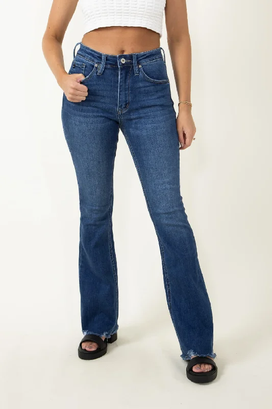 KanCan Brenda High Rise Distress Hem Bootcut Jeans for Women | KC11259D Stylish Plus Size Denim Jeans KanCan Brenda High Rise Distress Hem Bootcut Jeans for Women | KC11259D Stylish Plus Size Denim Jeans