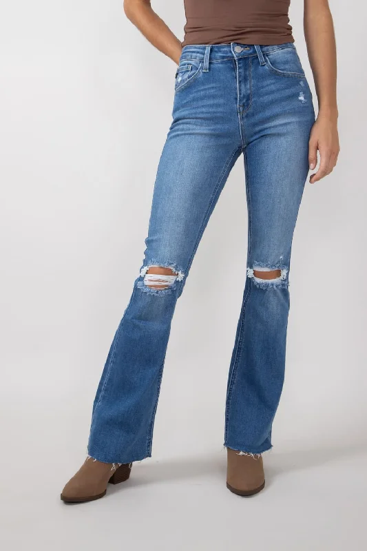 KanCan High Rise Distressed Knee Bootcut Jeans for Women | KC20013M Stylish Cargo Style Jeans KanCan High Rise Distressed Knee Bootcut Jeans for Women | KC20013M Stylish Cargo Style Jeans