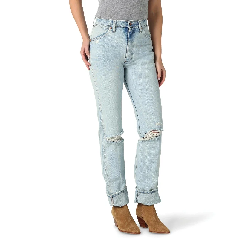 Ladies Wrangler Straight Fitted Duster Hi Rise Jeans Fashionable Jeggings Style Jeans Ladies Wrangler Straight Fitted Duster Hi Rise Jeans Fashionable Jeggings Style Jeans