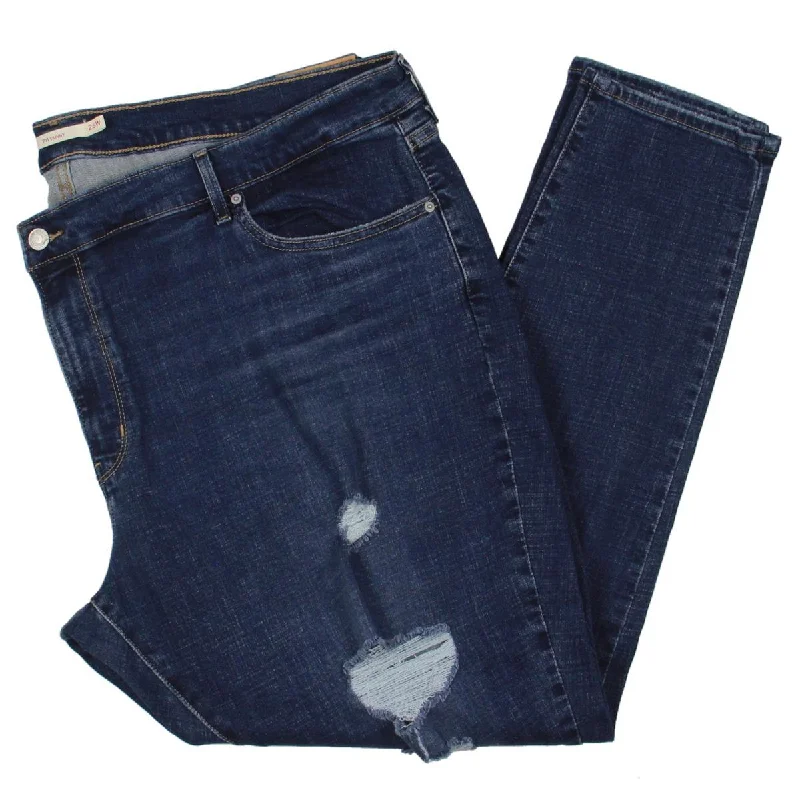 Levi Strauss & Co. Womens Plus 711 Ripped Dark Wash Skinny Jeans Chic Dark-Wash Skinny Jeans Levi Strauss & Co. Womens Plus 711 Ripped Dark Wash Skinny Jeans Chic Dark-Wash Skinny Jeans