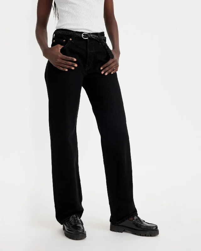 Levi's® Womens 501 90's Relaxed Straight Fit Jeans - Rinsed Blacktop Stylish Cargo Style Jeans Levi's® Womens 501 90's Relaxed Straight Fit Jeans - Rinsed Blacktop Stylish Cargo Style Jeans