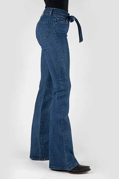 Stetson Western Jeans Womens Flare Self Tie Blue 11-054-0921-2415 BU Trendy Skinny High-Waist Jeans Stetson Western Jeans Womens Flare Self Tie Blue 11-054-0921-2415 BU Trendy Skinny High-Waist Jeans