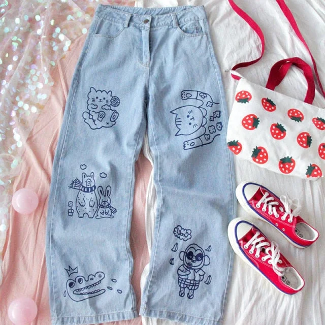 Women Jeans High Waist Trousers Baggy Vintage Straight Denim Pants Cozy Tencel Blend Denim Jeans Women Jeans High Waist Trousers Baggy Vintage Straight Denim Pants Cozy Tencel Blend Denim Jeans