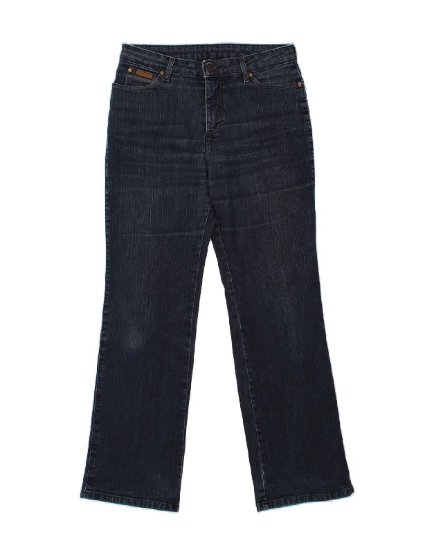 WRANGLER Womens Body Fit Bootcut Jeans W30 L30 Navy Blue Cotton Trendy Acid Wash Skinny Jeans WRANGLER Womens Body Fit Bootcut Jeans W30 L30 Navy Blue Cotton Trendy Acid Wash Skinny Jeans